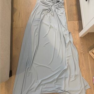 REVOLVE Light Blue Maxi Dress with Front Twist Detail